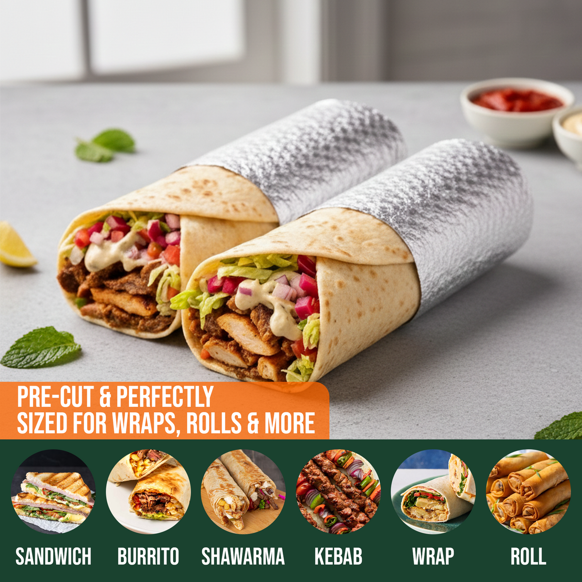 Professional Insulated Foil Sheets for Meal Prep & Food Businesses