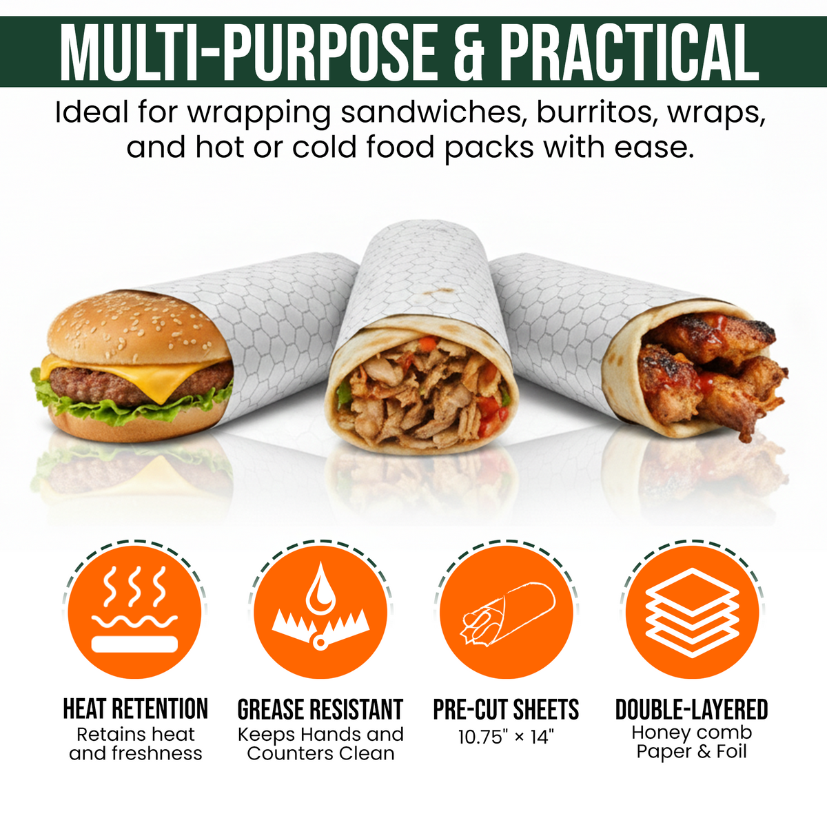 Professional Insulated Foil Sheets for Meal Prep & Food Businesses